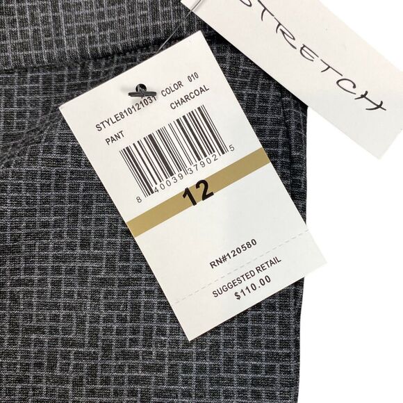 Amanda+Chelsea Amanda Ankle Pants Womens 12 Charcoal Modern Fit Stretch - Picture 2 of 16